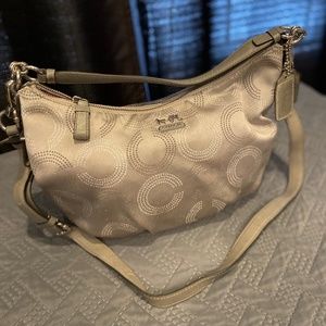 Silver coach purse